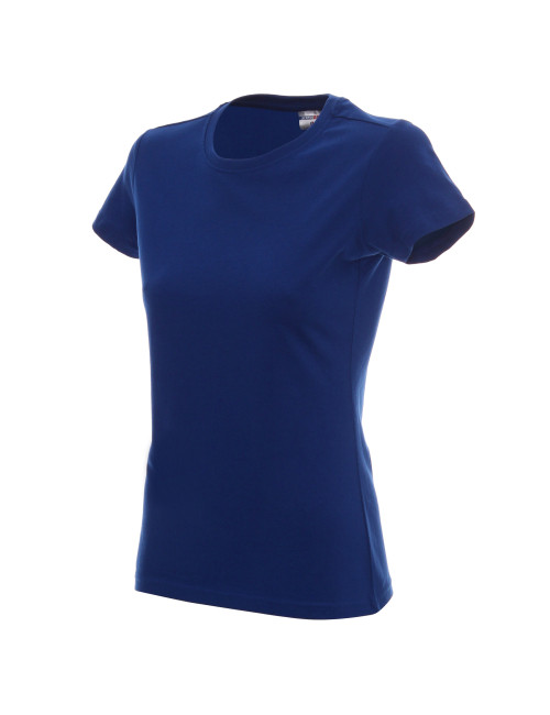 Promostars LADIES` HEAVY T-SHIRT Women`s CORNFLOWER logo embroidery print