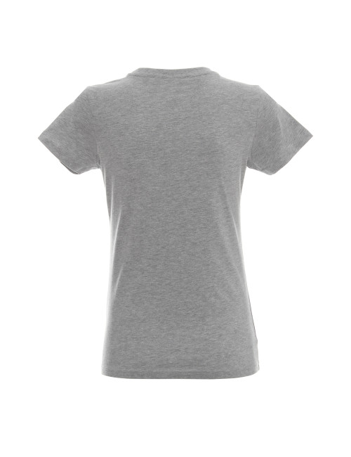 Promostars LADIES` HEAVY T-SHIRT Women`s LIGHT GRAY MELANGE embroidered logo