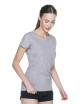 Promostars LADIES` HEAVY T-SHIRT Women`s LIGHT GRAY MELANGE embroidered logo