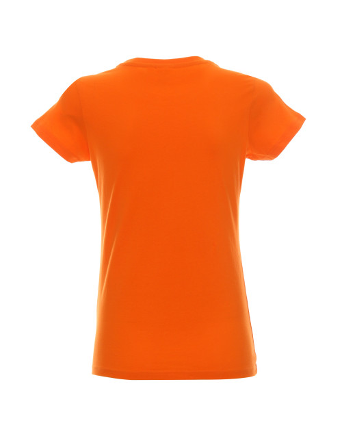 Promostars LADIES` HEAVY Damen-T-Shirt ORANGE mit DTF-Logo-Aufdruck