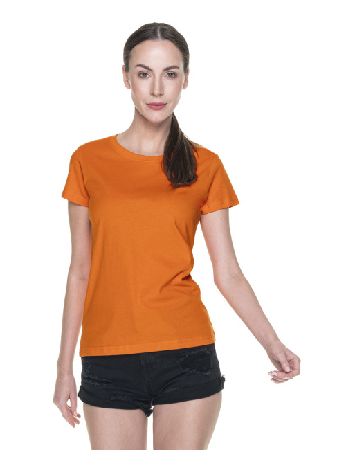 Promostars LADIES` HEAVY T-SHIRT Women`s ORANGE DTF logo print