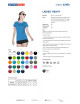 Promostars LADIES` HEAVY T-SHIRT, TÜRKIS, Stickerei, Siebdruck-Logo