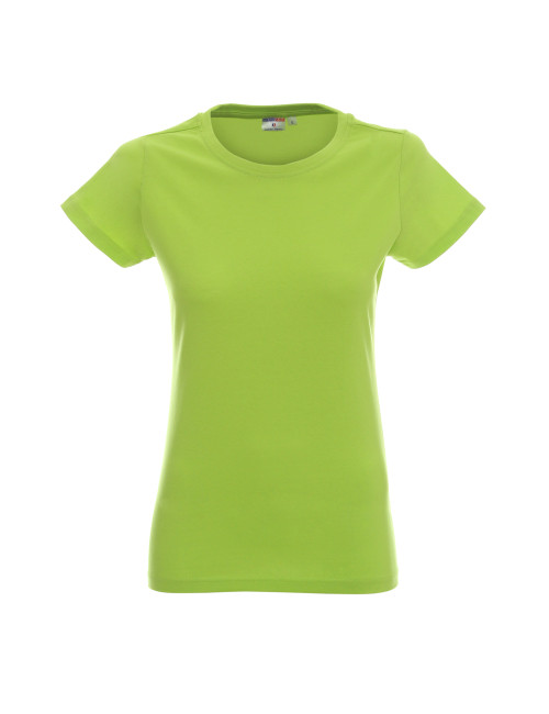 Promostars LADIES` HEAVY T-SHIRT Women`s LIME logo embroidery print