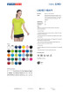 Promostars LADIES` HEAVY Damen-T-SHIRT, LIME-Aufdruck, Logo-Stickerei