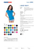 Promostars LADIES` HEAVY Damen-T-SHIRT, BLAU, Logodruck, Stickerei