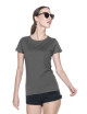 Promostars LADIES` HEAVY Damen-T-Shirt, grauer Aufdruck, Stickerei, Siebdruck