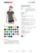 Promostars LADIES` HEAVY Damen-T-Shirt, grauer Aufdruck, Stickerei, Siebdruck