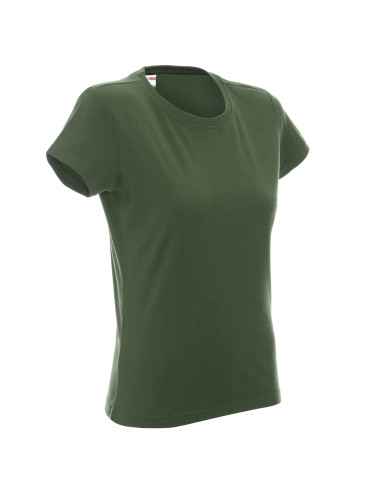Promostars LADIES` HEAVY Damen-T-SHIRT KHAKI DTF-Druck-Logo-Stickerei