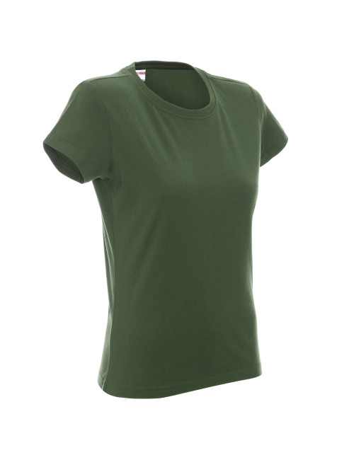 Promostars LADIES` HEAVY Damen-T-SHIRT KHAKI DTF-Druck-Logo-Stickerei