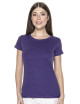 Promostars LADIES` HEAVY Damen-T-Shirt, Dunkellila, Stickdruck