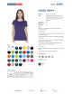 Promostars LADIES` HEAVY Damen-T-Shirt, Dunkellila, Stickdruck
