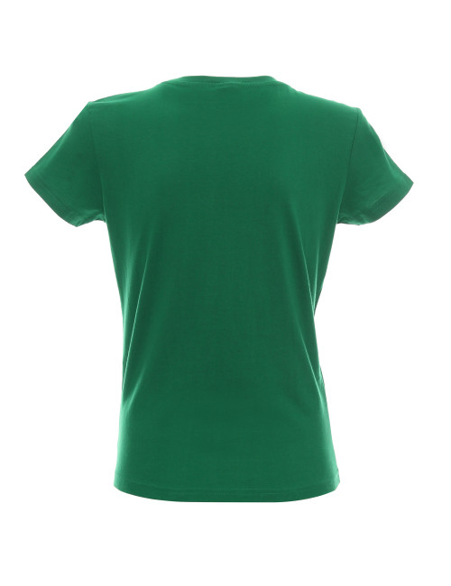 Promostars LADIES` HEAVY T-SHIRT Women`s GREEN screenprint logo