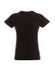 Promostars LADIES` HEAVY Damen-T-SHIRT, DUNKELBRAUN, Stickdruck