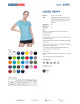 Promostars LADIES` HEAVY Damen T-SHIRT BLAU DTG-Print-Logo-Stickerei