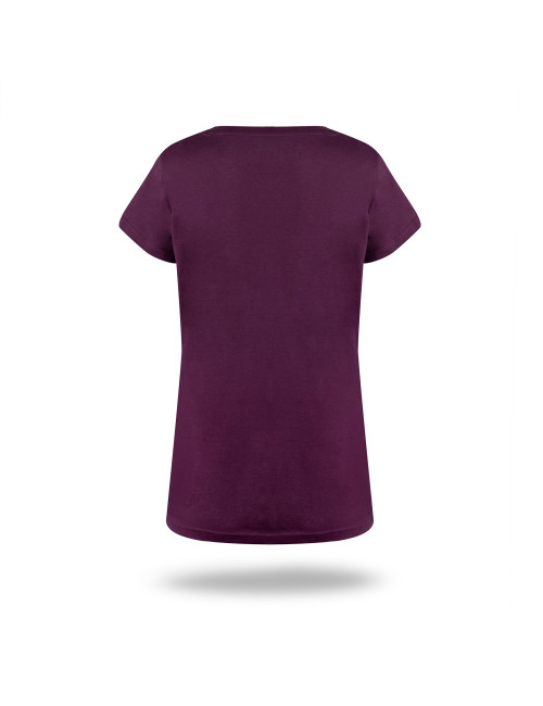 Promostars LADIES` HEAVY Damen T-SHIRT BURGUNDY Print Stickerei Siebdruck