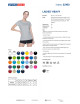 Promostars LADIES` HEAVY Damen-T-SHIRT, HELLGRAU, Stickerei, Siebdruck