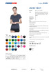 Promostars LADIES` HEAVY Damen T-SHIRT STEEL-BLUE MELANGE Logo