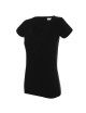 Promostars LADIES` V-AUSSCHNITT Damen-T-SHIRT SCHWARZ DTG-Druck-Logo-Stickerei