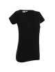 Promostars LADIES` V-AUSSCHNITT Damen-T-SHIRT SCHWARZ DTG-Druck-Logo-Stickerei