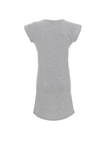 CRIMSON CUT LONGER T-SHIRT Women`s LIGHT GRAY MELANGE embroidery logo print