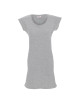 CRIMSON CUT LONGER Damen-T-SHIRT HELLGRAU MELANGE mit aufgesticktem Logo