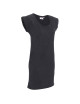 CRIMSON CUT LONGER Damen T-Shirt DARK GREY MELANGE mit Logo-Stickerei