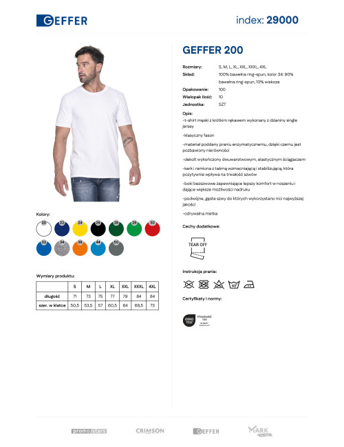 Herren T-Shirt Promostars Geffer 200 Weiß