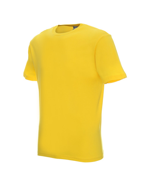 GEFFER Men`s T-SHIRT 200 YELLOW silkscreen embroidery logo for companies