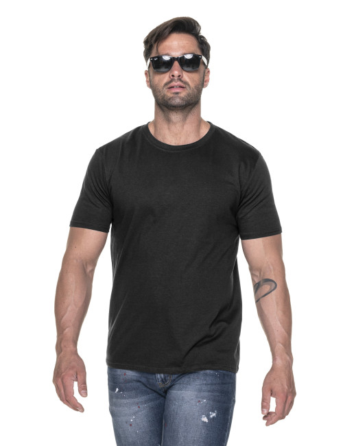 GEFFER Herren T-SHIRT 200 SCHWARZ DTF-Druck, Siebdruck, Stickerei, Firmenlogo