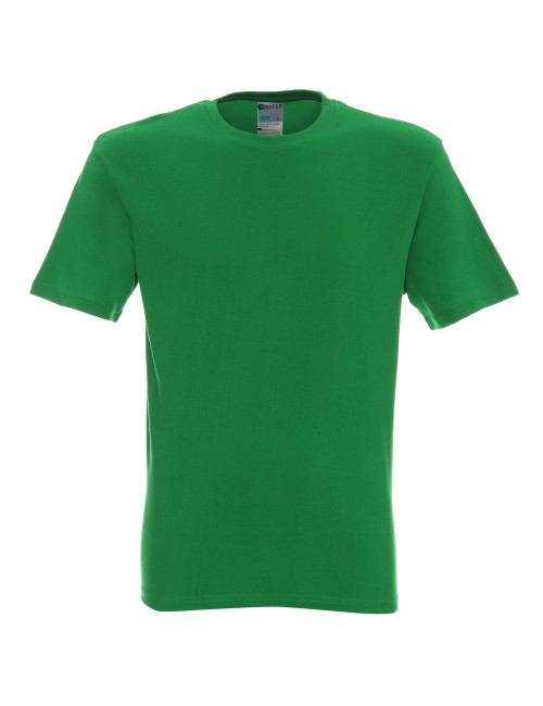 GEFFER HERREN-T-SHIRT 200 GREEN SPRING DTF-Druck, Stickerei, Siebdruck