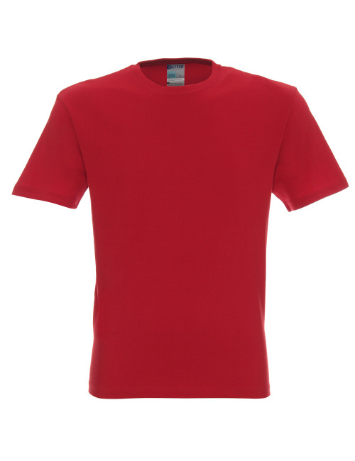 GEFFER Herren-T-Shirt 200 ROT, Siebdruck, Stickerei, Logo, DTF-Druck