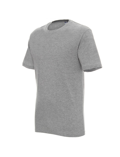 GEFFER HERREN T-SHIRT 200 HELLGRAU MELANGE Siebdruck