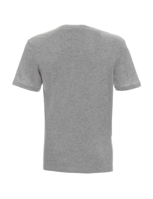 GEFFER HERREN T-SHIRT 200 HELLGRAU MELANGE Siebdruck