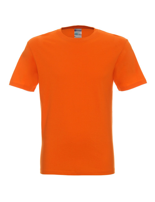 GEFFER HERREN-T-SHIRT 200 ORANGE mit Aufdruck, Stickerei, Siebdruck, Firmenlogos