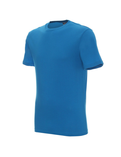 GEFFER HERREN-T-SHIRT 200 BLAU Siebdruck-Logo-Transfer-Stickerei