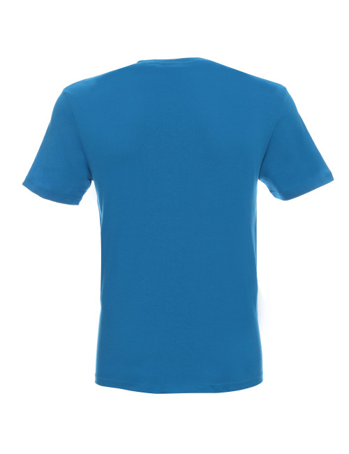 GEFFER HERREN-T-SHIRT 200 BLAU Siebdruck-Logo-Transfer-Stickerei