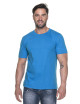 GEFFER HERREN-T-SHIRT 200 BLAU Siebdruck-Logo-Transfer-Stickerei