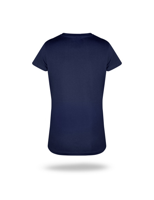 GEFFER DAMEN-T-SHIRT 205 MARINEBLAU DTG-Druck, Siebdruck, Logo-Stickerei