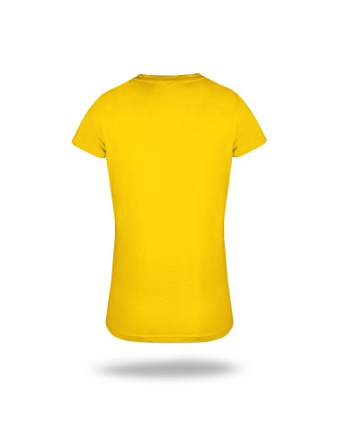 GEFFER LADIES` T-SHIRT 205 YELLOW DTF print silkscreen logo embroidery