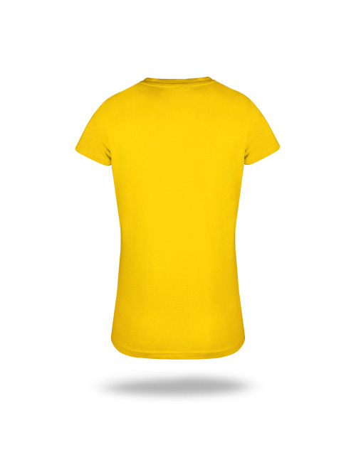 GEFFER DAMEN-T-SHIRT 205 GELB DTF-Druck, Siebdruck, Logo-Stickerei