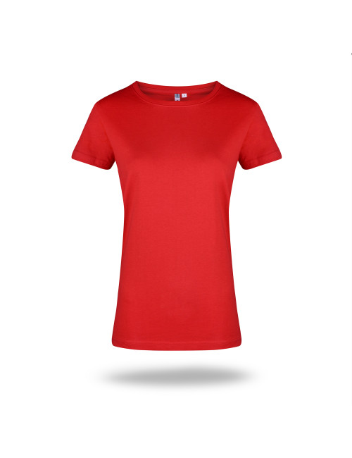 GEFFER LADIES` T-SHIRT 205 RED print embroidery screen print company logo