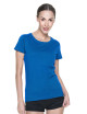 GEFFER LADIES` T-SHIRT 205 CORNFLOWER print embroidery silkscreen logo transfer