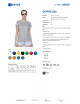 GEFFER DAMEN T-SHIRT 205 HELLGRAU MELANGE Druck Stickerei Siebdruck