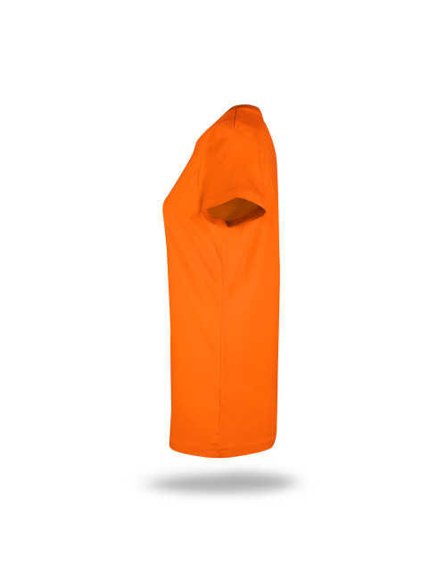 GEFFER DAMEN-T-SHIRT 205 ORANGE, Logo-Druck, Siebdruck-Stickerei