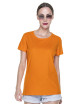 GEFFER DAMEN-T-SHIRT 205 ORANGE, Logo-Druck, Siebdruck-Stickerei