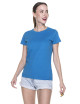 GEFFER DAMEN-T-SHIRT 205 BLAU Logodruck, Stickerei, Siebdruck