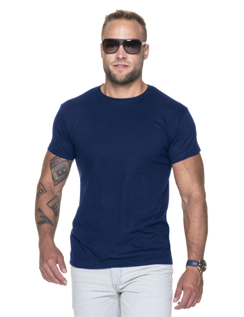 GEFFER HERREN-T-SHIRT 100 MARINEBLAU Aufdruck, Stickerei, Logo, Siebdruck