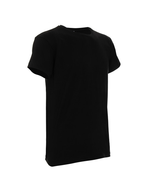 GEFFER Herren-T-SHIRT 100 SCHWARZ Siebdruck DTG-Druck-Sticklogo