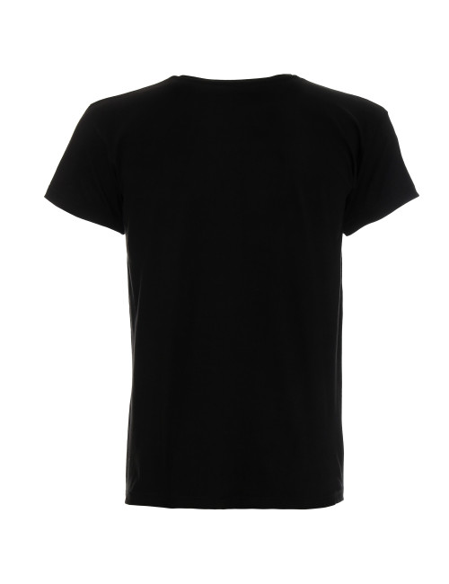 GEFFER Herren-T-SHIRT 100 SCHWARZ Siebdruck DTG-Druck-Sticklogo