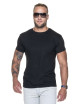 GEFFER Herren-T-SHIRT 100 SCHWARZ Siebdruck DTG-Druck-Sticklogo